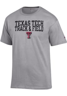Champion Texas Tech Red Raiders Grey Track and Field Short Sleeve T Shirt