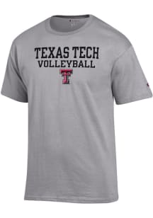 Champion Texas Tech Red Raiders Grey Volleyball Short Sleeve T Shirt