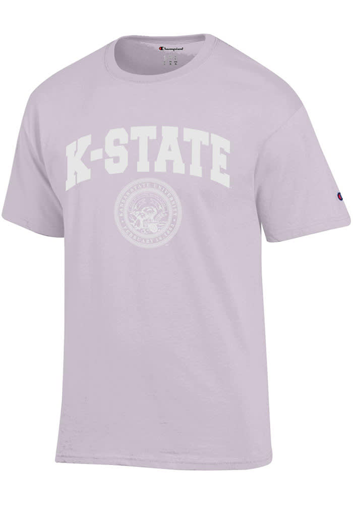 Champion K-State Wildcats Lavender Arch Seal Short Sleeve T Shirt