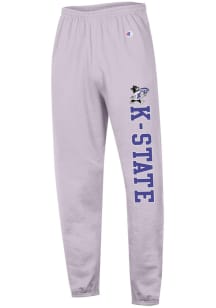 Champion K-State Wildcats Mens Lavender Powerblend Closed Bottom Willie Sweatpants