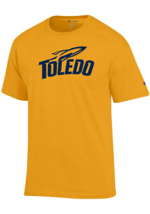 Champion Toledo Rockets Gold Big Logo Short Sleeve T Shirt
