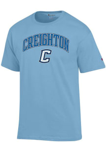 Champion Creighton Bluejays Blue Arch Mascot Short Sleeve T Shirt