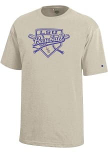 Champion LSU Tigers Youth Oatmeal Baseball Diamond Short Sleeve T-Shirt