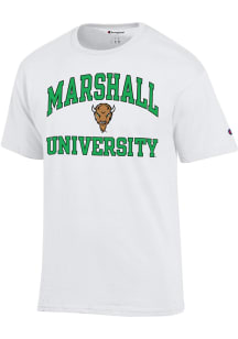 Champion Marshall Thundering Herd White No. 1 Short Sleeve T Shirt