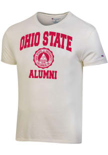 Champion Ohio State Buckeyes White Alumni Seal Short Sleeve Fashion T Shirt