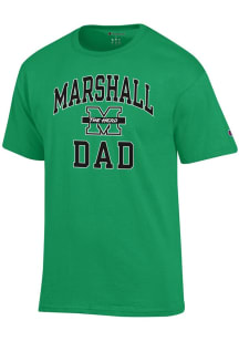 Champion Marshall Thundering Herd Green Arch Logo Dad Short Sleeve T Shirt