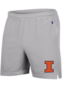 Mens Illinois Fighting Illini Grey Champion Woven Shorts