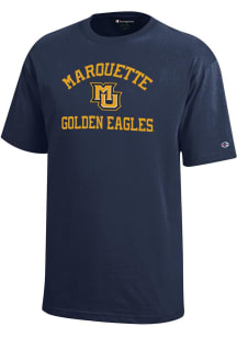 Champion Marquette Golden Eagles Youth Navy Blue No 1 Short Sleeve T-Shirt