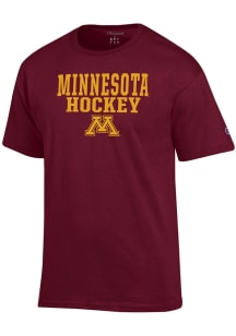 Minnesota Golden Gophers Maroon Champion Hockey Short Sleeve T Shirt