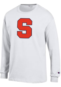 Champion Syracuse Orange White Primary Team Logo Long Sleeve T Shirt