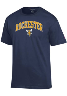 Champion Rochester Yellowjackets Navy Blue Arch Mascot Short Sleeve T Shirt