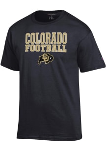 Champion Colorado Buffaloes Black Football Short Sleeve T Shirt