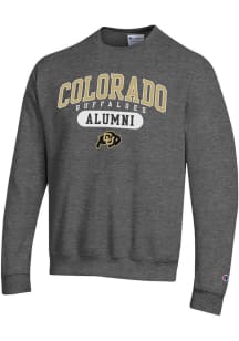Champion Colorado Buffaloes Mens Charcoal Alumni Pill Long Sleeve Crew Sweatshirt