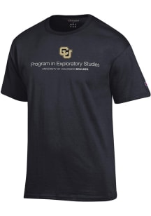 Champion Colorado Buffaloes Black Exploratory Studies Short Sleeve T Shirt