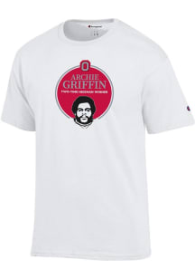 Archie Griffin  Ohio State Buckeyes White Champion Image Short Sleeve T Shirt