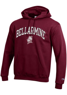 Champion Bellarmine Knights Mens Maroon Arch Mascot Long Sleeve Hoodie