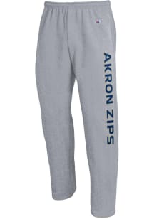 Champion Akron Zips Mens Grey Open Bottom Sweatpants