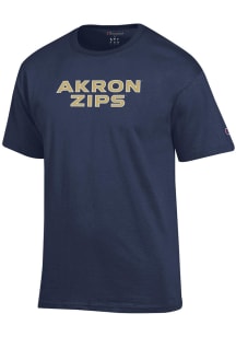 Champion Akron Zips Navy Blue Core Short Sleeve T Shirt