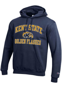 Champion Kent State Golden Flashes Mens Navy Blue No 1 Graphic Long Sleeve Hoodie