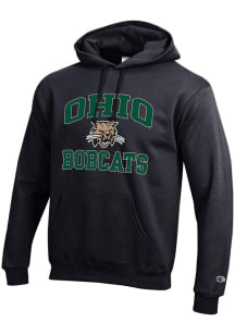 Champion Ohio Bobcats Mens Black No 1 Graphic Long Sleeve Hoodie