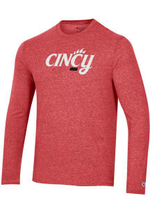 Champion Cincinnati Bearcats Red Cincy Wordmark Long Sleeve T Shirt