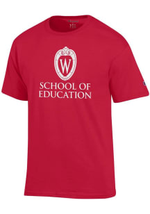 Wisconsin Badgers Red Champion School of Education Short Sleeve T Shirt