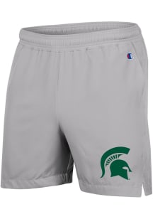 Mens Michigan State Spartans Grey Champion Woven Shorts