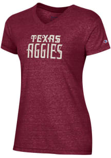 Champion Texas A&amp;M Aggies Womens Maroon Triumph Short Sleeve T-Shirt