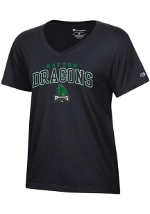 Champion Dayton Dragons Womens Black Core Short Sleeve T-Shirt