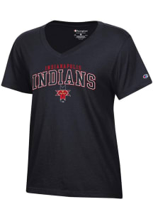 Champion Indianapolis Indians Womens Black Core Short Sleeve T-Shirt