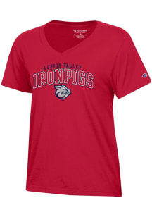 Champion Lehigh Valley Ironpigs Womens Red Core Short Sleeve T-Shirt