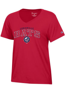 Champion Louisville Bats Womens Red Core Short Sleeve T-Shirt