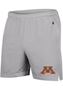 Mens Minnesota Golden Gophers Grey Champion Woven Shorts