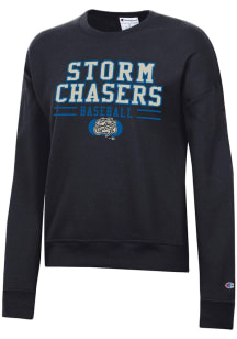 Champion Omaha Storm Chasers Womens Black Powerblend Crew Sweatshirt