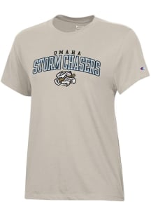 Champion Omaha Storm Chasers Womens Tan Core Short Sleeve T-Shirt