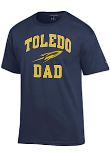 Champion Toledo Rockets Navy Blue Arch Logo Dad Short Sleeve T Shirt