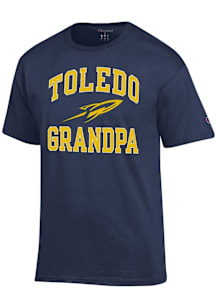 Champion Toledo Rockets Navy Blue Arch Logo Grandpa Short Sleeve T Shirt