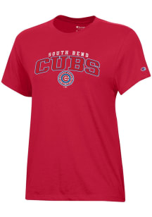 Champion South Bend Cubs Womens Red Core Short Sleeve T-Shirt