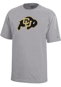 Champion Colorado Buffaloes Youth Grey Primary Logo Short Sleeve T-Shirt