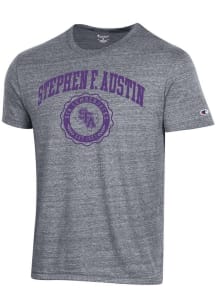 Champion SFA Lumberjacks Grey Arch Seal Triblend Short Sleeve Fashion T Shirt