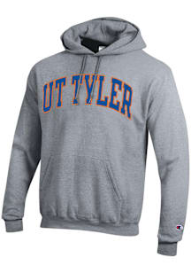 Champion UT Tyler Patriots Mens Grey Arch Twill Long Sleeve Hoodie