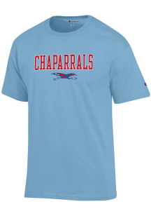 Champion Lubbock Christian University Chaps Blue Flat Name Mascot Short Sleeve T Shirt