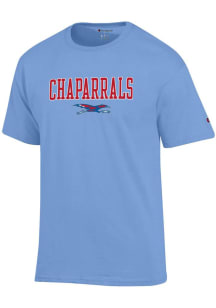 Champion Lubbock Christian University Chaps Light Blue Flat Name Mascot Short Sleeve T Shirt