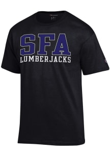 Champion SFA Lumberjacks Charcoal Flat Name Short Sleeve T Shirt