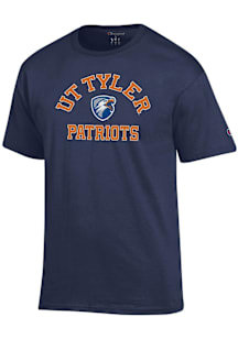 Champion UT Tyler Patriots Navy Blue Number One Design Short Sleeve T Shirt