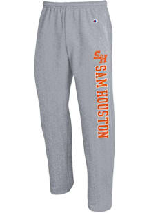 Champion Sam Houston State Bearkats Mens Grey Wordmark Open Bottom Sweatpants