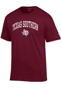 Champion Texas Southern Tigers Maroon Arch Mascot Short Sleeve T Shirt