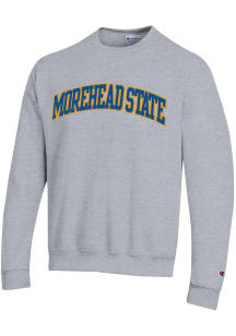 Champion Morehead State Eagles Mens Grey Arch Name Long Sleeve Crew Sweatshirt