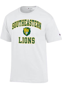 Champion Southeastern Louisiana Lions White Number One Short Sleeve T Shirt