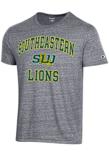 Champion Southeastern Louisiana Lions Grey Number One Short Sleeve Fashion T Shirt